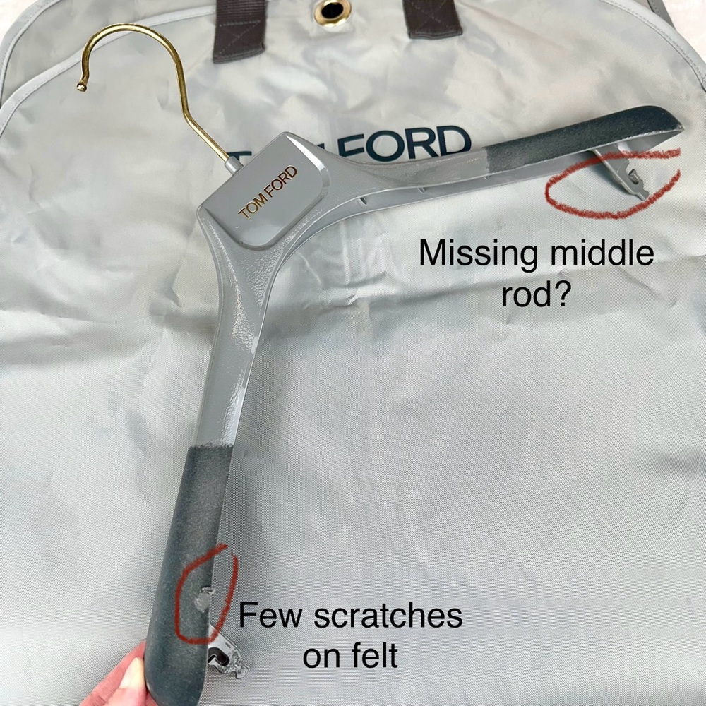 Tom Ford Gray Nylon Canvas Garment Travel Bag with Hanger NICE! Great gift - Picture 2 of 3